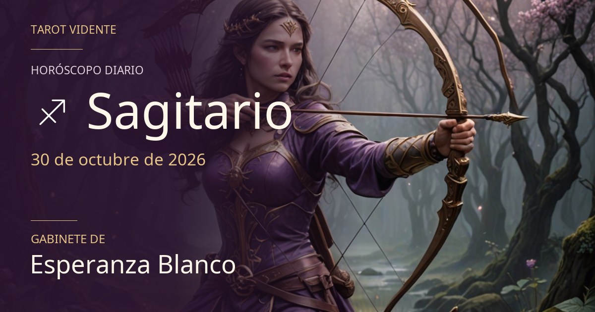 Horóscopo de Sagitario · 30 de octubre de 2026. Ilustración simbólica generada con IA.