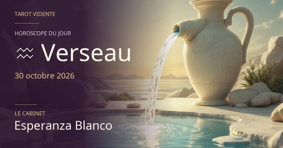 Horoscope du Verseau · 30 octobre 2026. Illustration symbolique générée par IA.