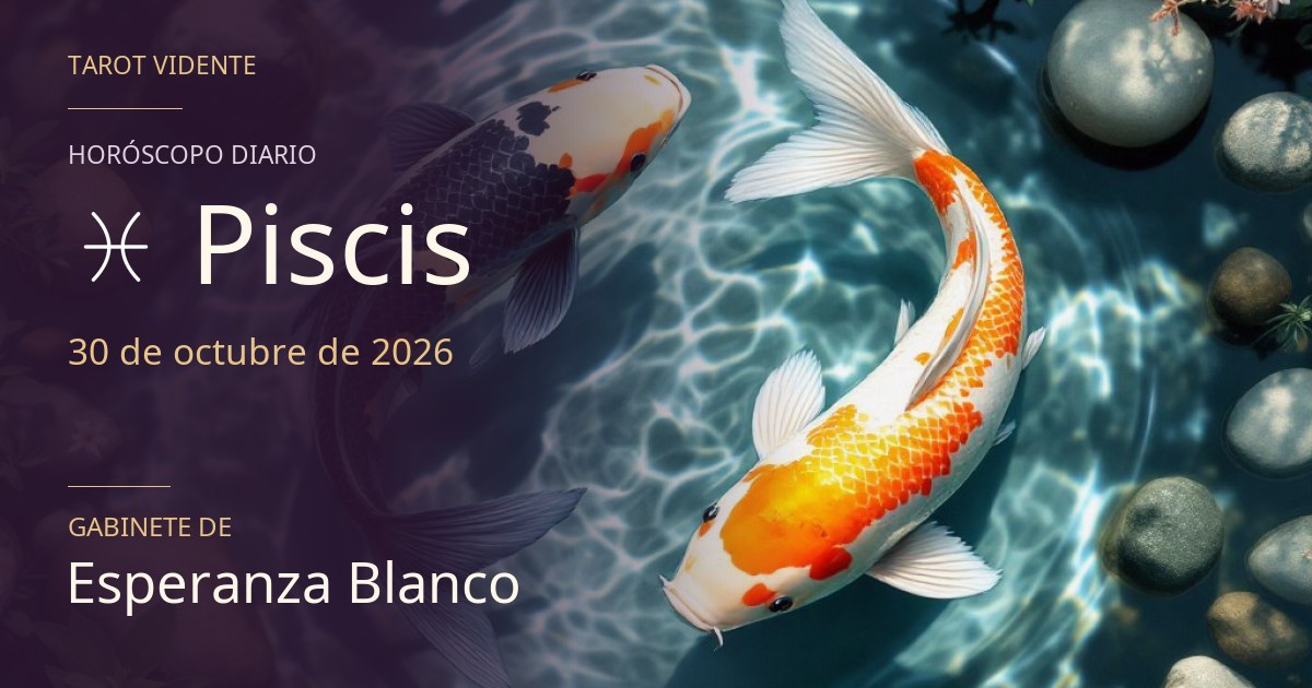 Horóscopo de Piscis · 30 de octubre de 2026. Ilustración simbólica generada con IA.