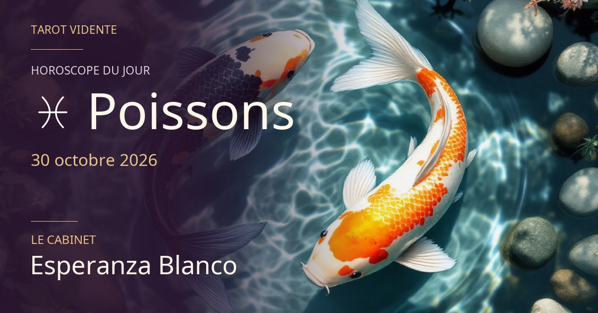 Horoscope du Poissons · 30 octobre 2026. Illustration symbolique générée par IA.