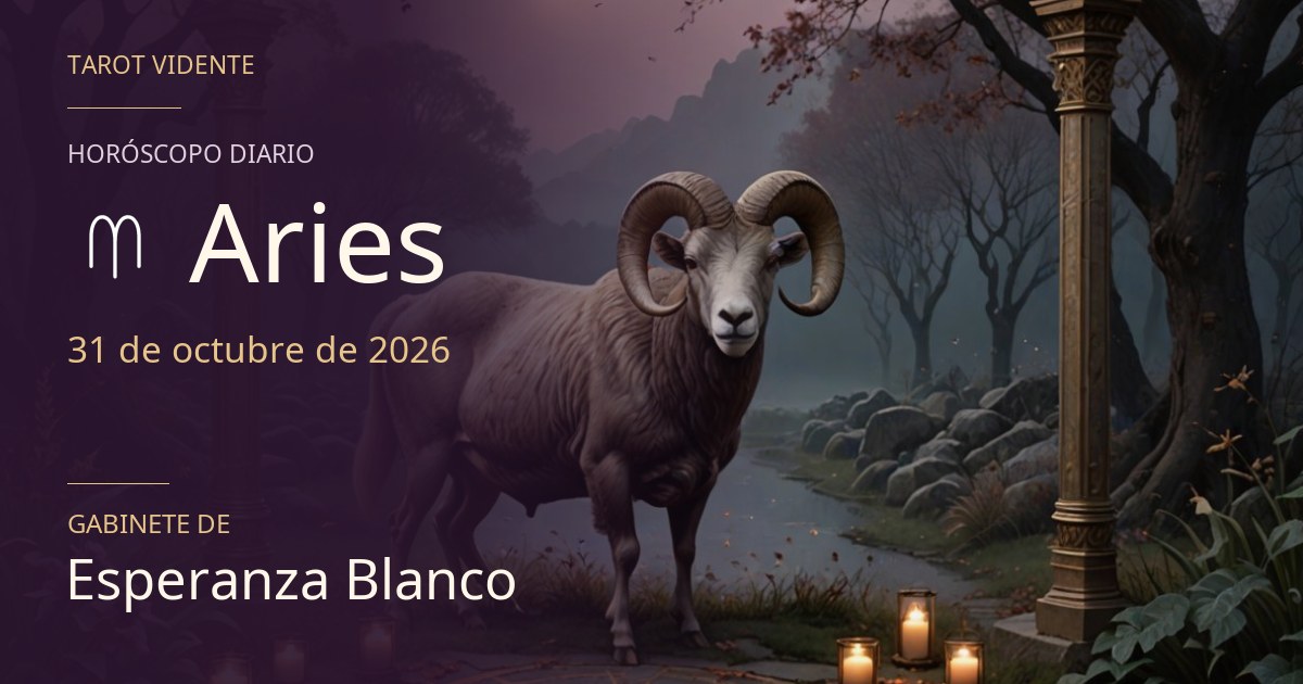 Horóscopo de Aries · 31 de octubre de 2026. Ilustración simbólica generada con IA.