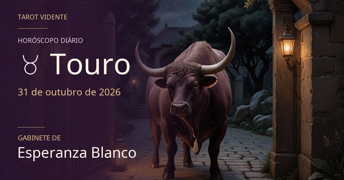 Horóscopo de Touro · 31 de outubro de 2026. Ilustração simbólica gerada por IA.