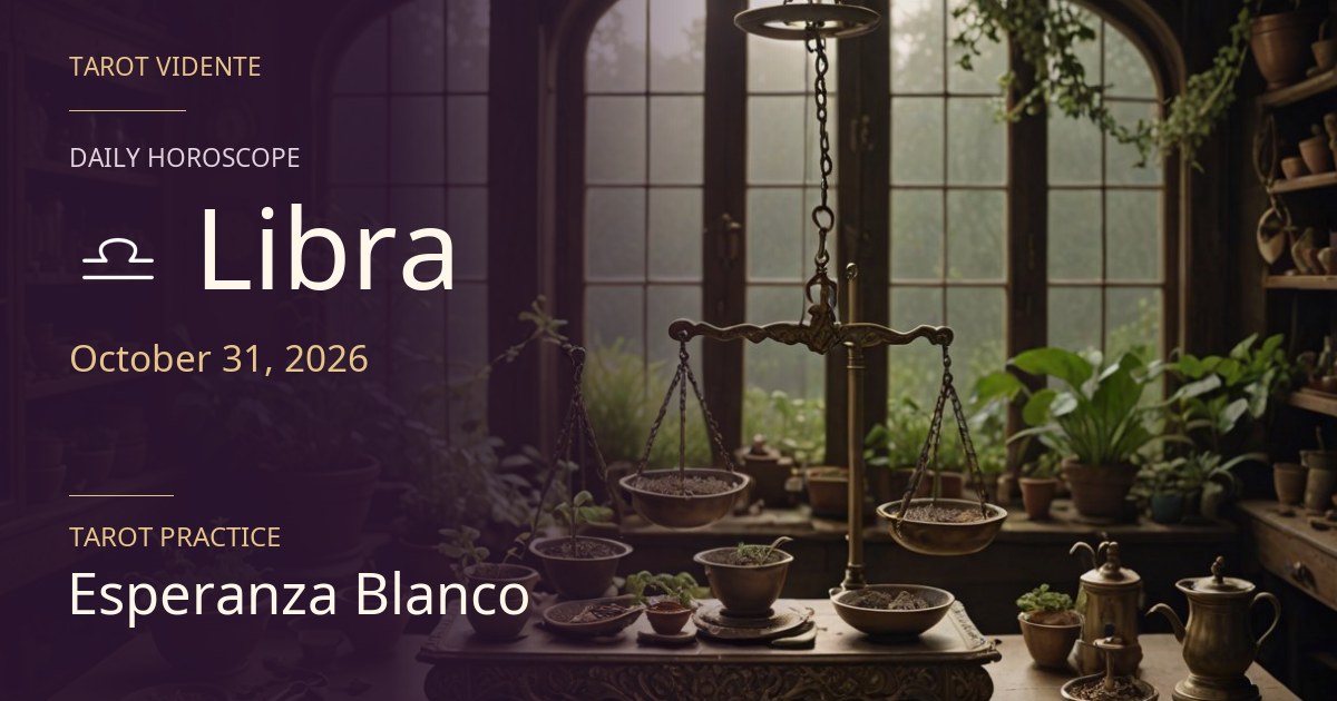 Libra horoscope · October 31, 2026. Symbolic AI-generated illustration.
