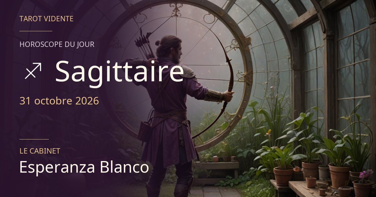 Horoscope du Sagittaire · 31 octobre 2026. Illustration symbolique générée par IA.