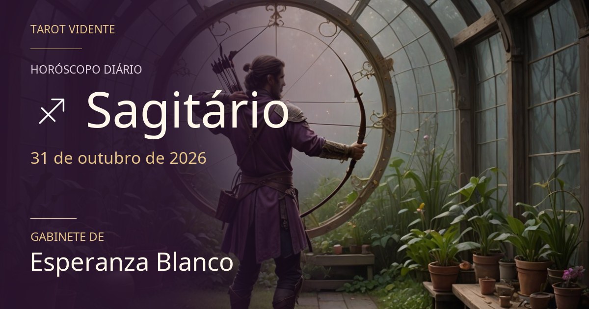Horóscopo de Sagitário · 31 de outubro de 2026. Ilustração simbólica gerada por IA.