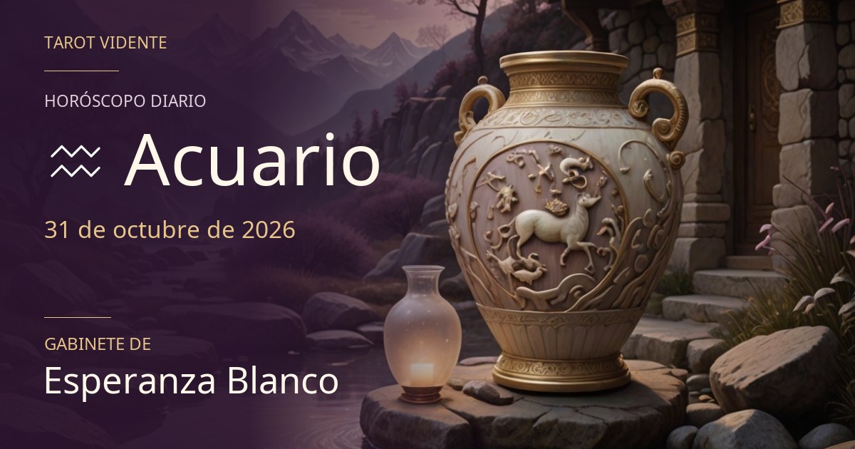 Horóscopo de Acuario · 31 de octubre de 2026. Ilustración simbólica generada con IA.