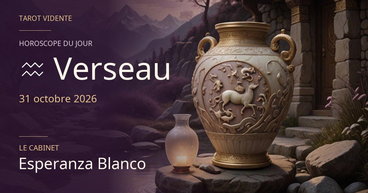 Horoscope du Verseau · 31 octobre 2026. Illustration symbolique générée par IA.