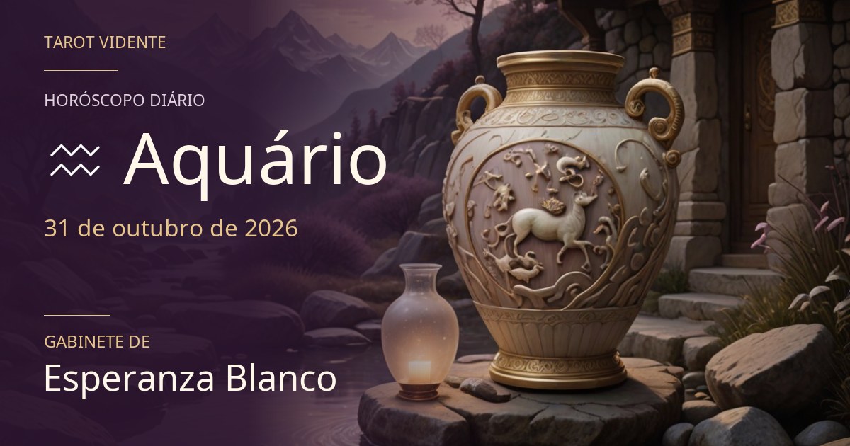 Horóscopo de Aquário · 31 de outubro de 2026. Ilustração simbólica gerada por IA.