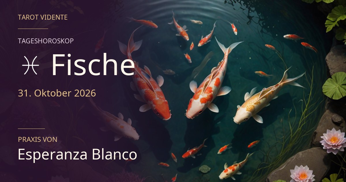 Horoskop für Fische · 31. Oktober 2026. Symbolische, mit KI erstellte Illustration.