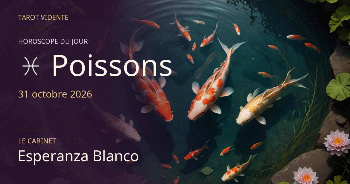Horoscope du Poissons · 31 octobre 2026. Illustration symbolique générée par IA.
