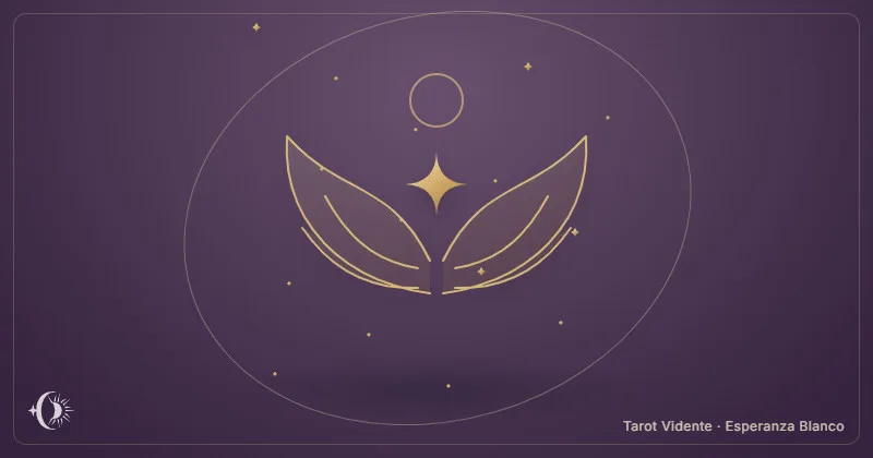 Oráculo de ángeles. Alas de ángel con una estrella central. Tarot Vidente · Esperanza Blanco.