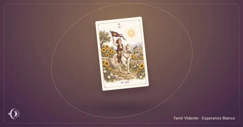 Carta do dia pessoal. Composição com cartas ilustradas do gabinete. Tarot Vidente · Esperanza Blanco.