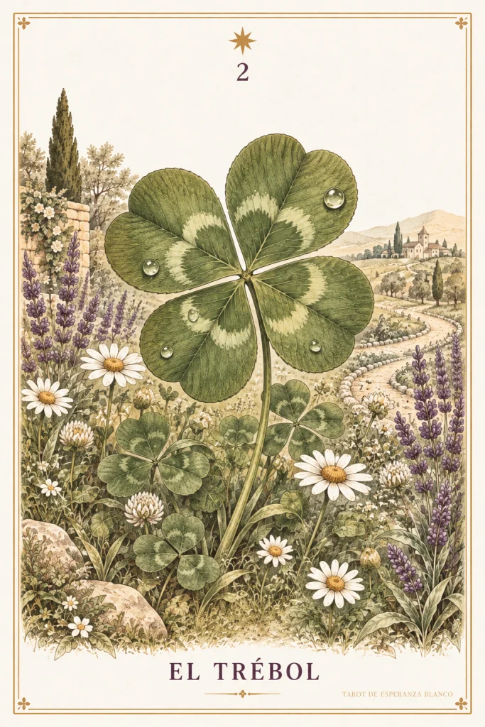 Clover · a large clover among flowers and grasses