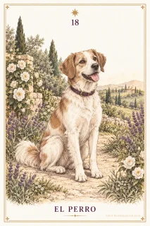El Perro · un perro sentado de pelaje claro