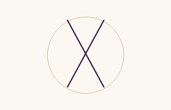 Gebo · el signo ᚷ: dos diagonales cruzadas, dentro de un círculo fino