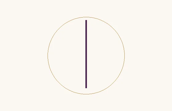 Isa · el signo ᛁ: un único trazo vertical, dentro de un círculo fino