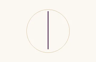 Isa · el signo ᛁ: un único trazo vertical, dentro de un círculo fino