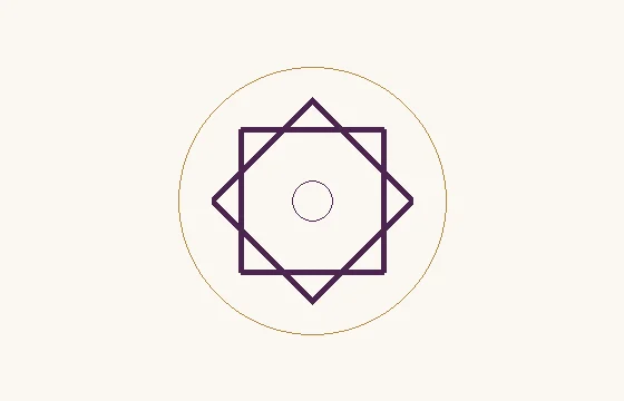 Escucha · un diseño de 8 vértices y trazos cruzados, con un círculo pequeño en el centro