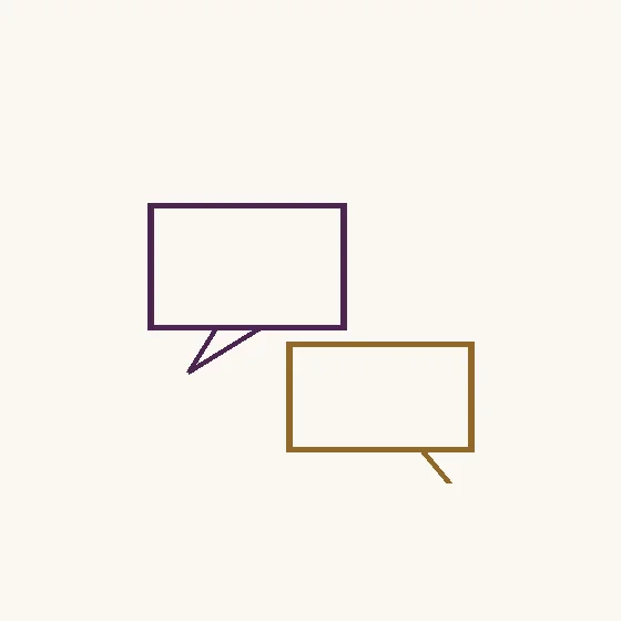 Conversación · dos bocadillos de diálogo separados