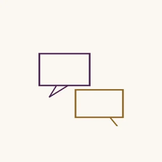 Conversación · dos bocadillos de diálogo separados