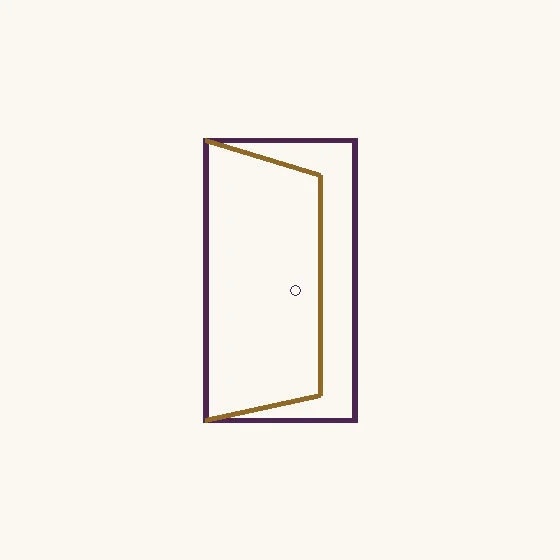 Puerta · el marco y la hoja abierta de una puerta