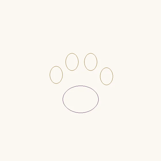 Animal · una huella de pata con almohadillas