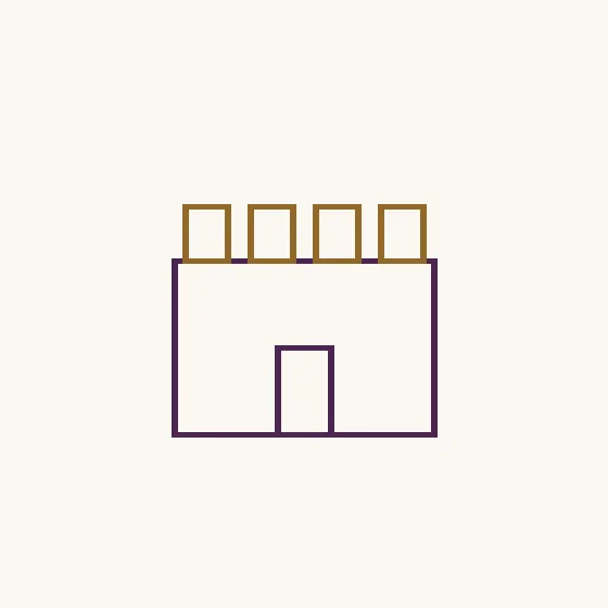 The Emperor · structure · a crenellated building